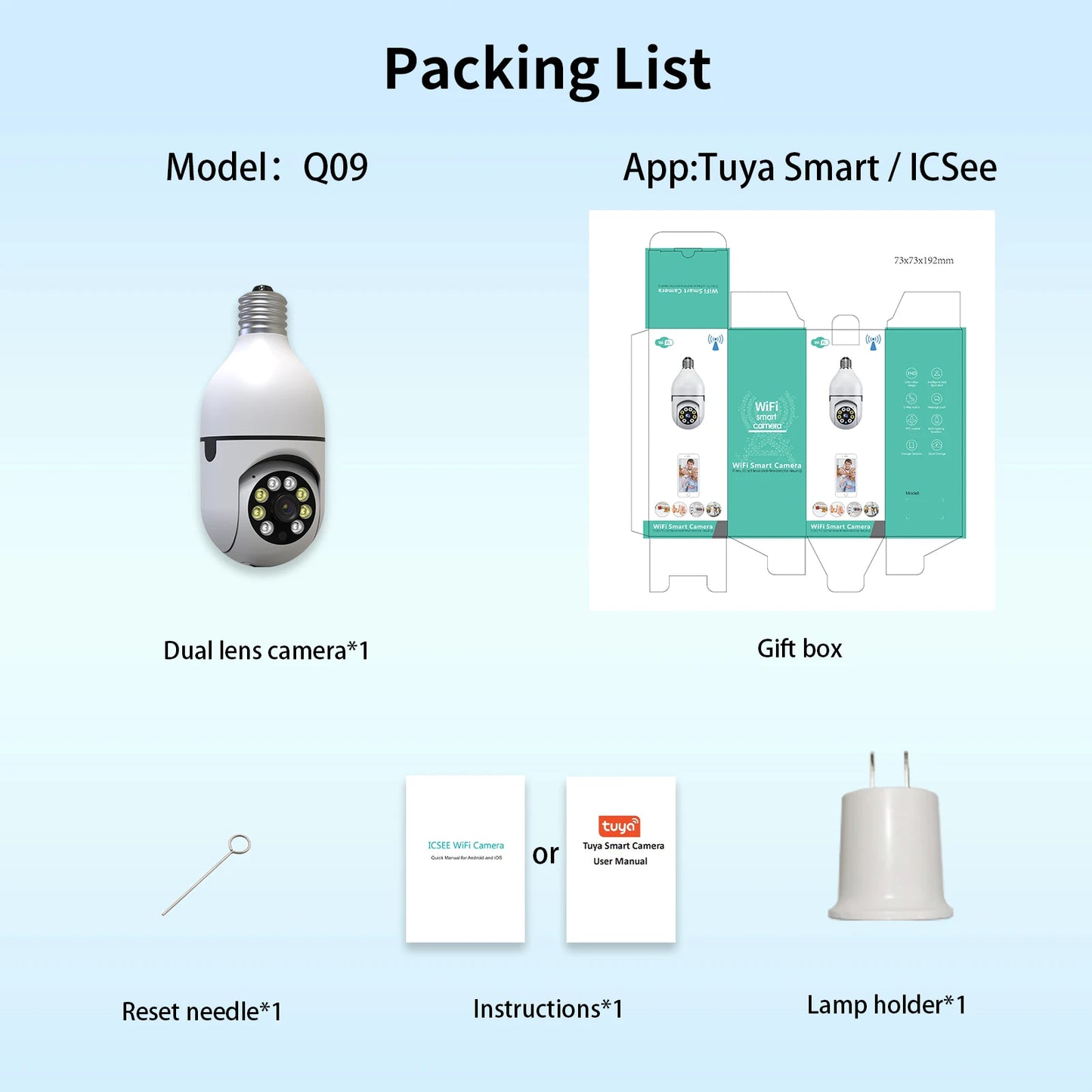 CAMERA DE SECURITE WIFI SANS FIL ROTATIF A 360 DEGRE